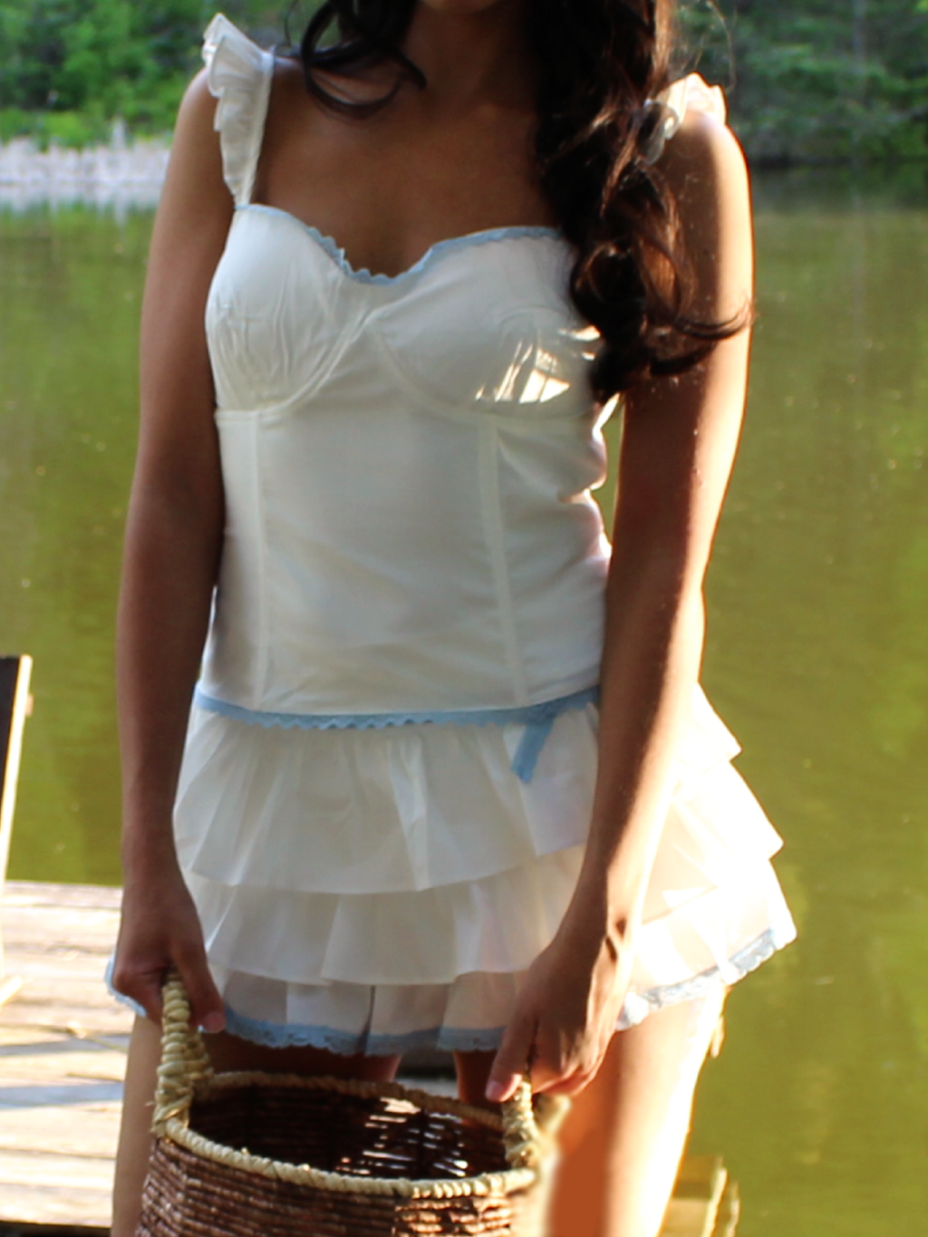 The Blue Romantic Ruffles Skirt