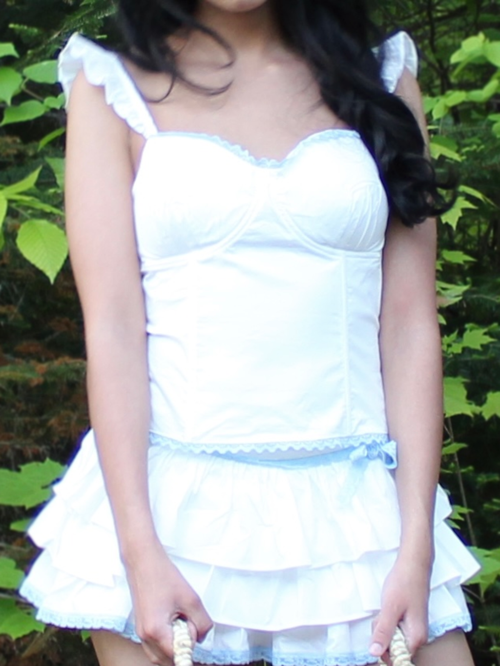 The Blue Romantic Ruffles Skirt